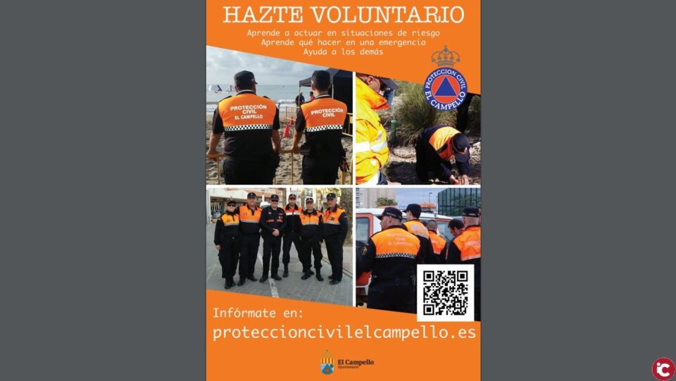 Protección Civil de El Campello pone en marcha una campaña para captar voluntarios