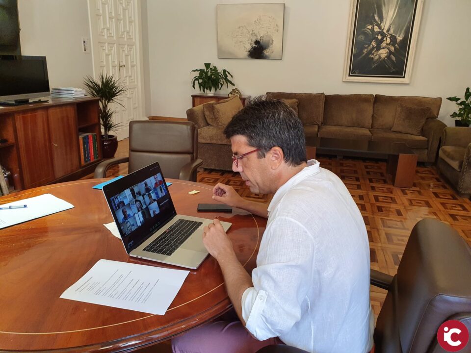 Reunión de trabajo telemática con diversos representantes empresariales de la ciudad de Alcoi y de la montaña