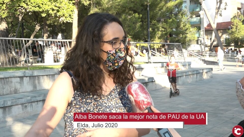 Alba Bonete obtiene la mejor calificación en la EBAU de la Universidad de Alicante