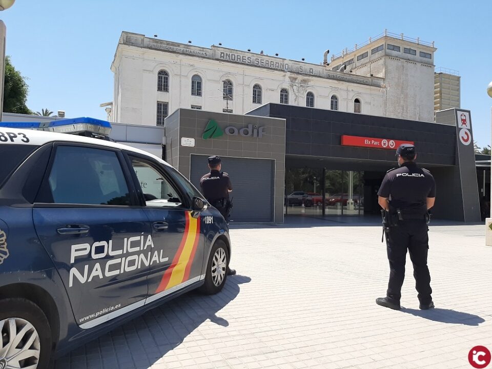 La Policía Nacional detiene a cinco jóvenes por inmovilizar un tren de cercanías y paralizar la circulación ferroviaria