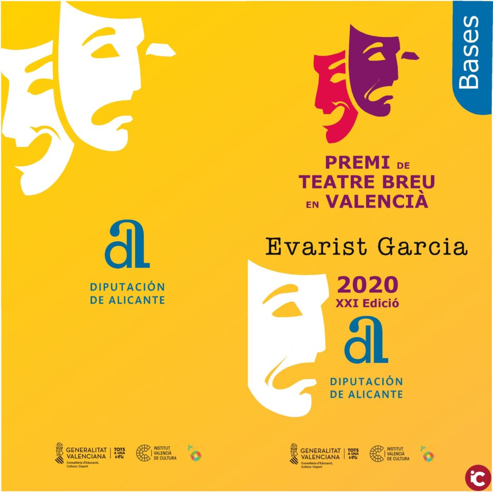 La Diputación de Alicante convoca una nueva edición del Premi de Teatre Breu en Valencià Evarist Garcia