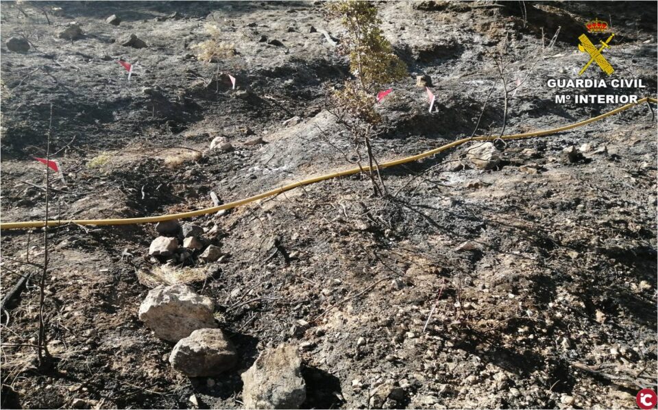 La Guardia Civil esclarece dos incendios provocados en el término municipal de Pinoso