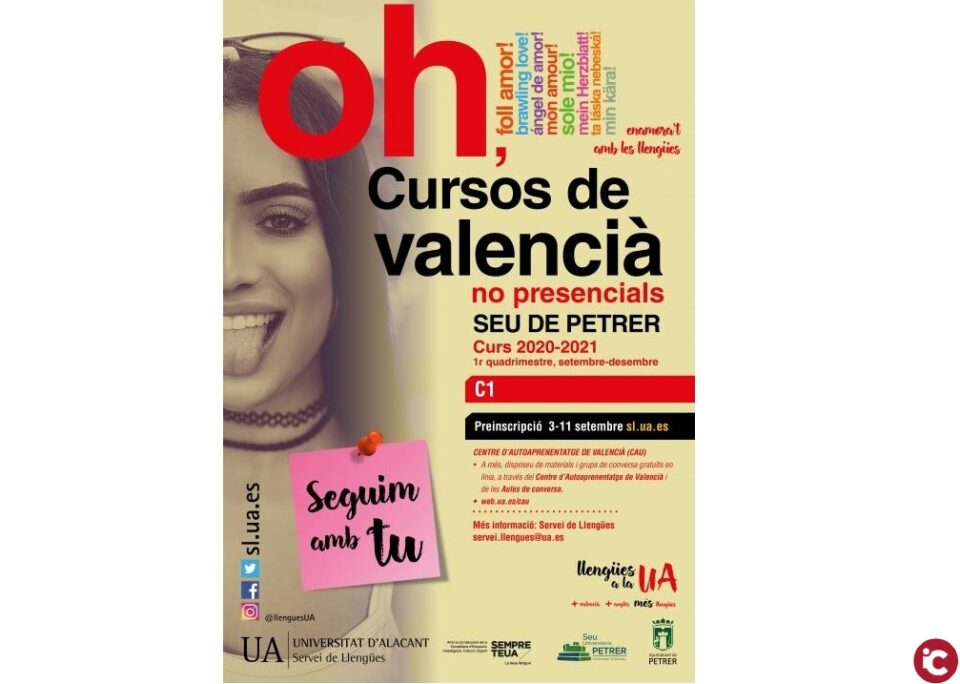 La Seu Universitària de Petrer abre el plazo de preinscripción para cursar el C1 de valenciano en modalidad online