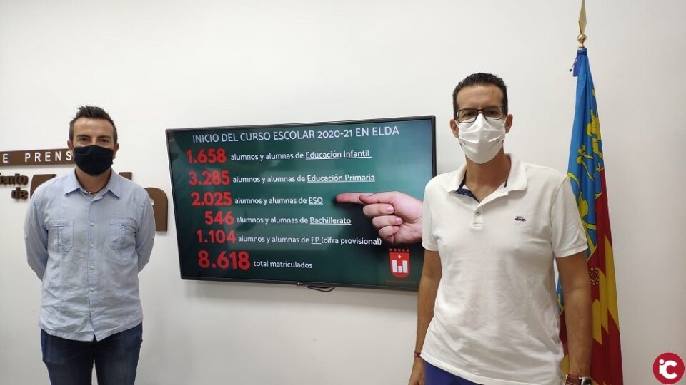 Más de 8.600 alumnos y alumnas inician de manera escalonada el curso escolar 2020-21 en los centros educativos de Elda
