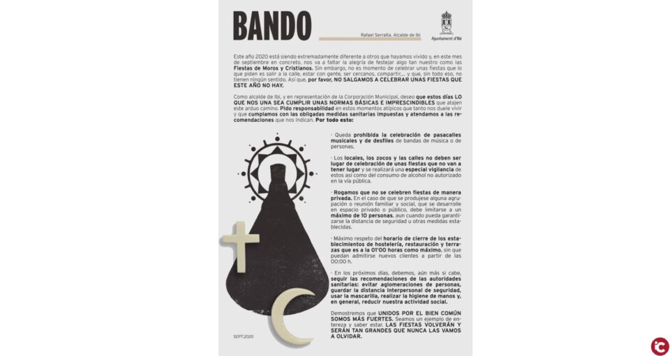 Bando del alcalde de Ibi