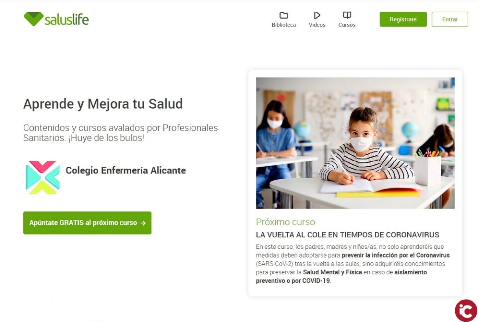 El Colegio de Enfermería de Alicante ofrece un curso gratuito a las familias de la provincia sobre la vuelta al cole en tiempos de COVID-19