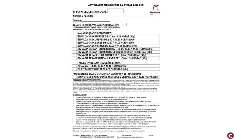 El programa municipal deportivo de El Campello oferta una amplia gama de actividades para menores