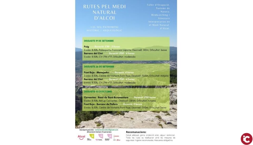 Tornen les rutes pel medi natural i el patrimoni històric i arqueològic a càrrec de l'alumnat del taller d'ocupació