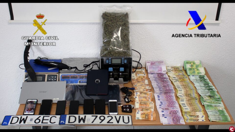 La Guardia Civil y la Agencia Tributaria detienen a 17 personas de diferentes nacionalidades dedicadas al tráfico de droga