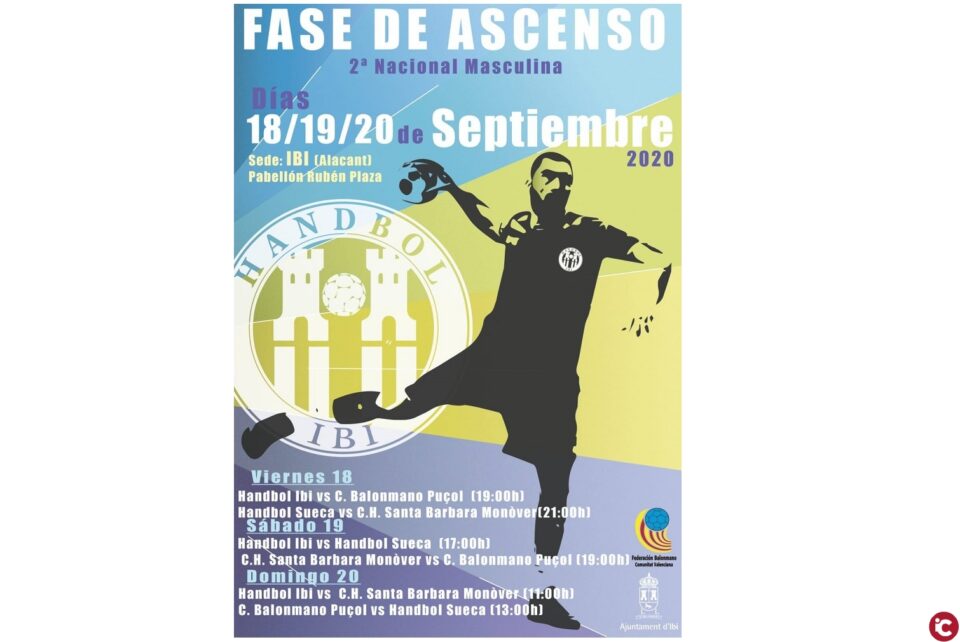 Ibi acoge este fin de semana la Fase de Ascenso a 2ª Nacional Masculina de Balonmano