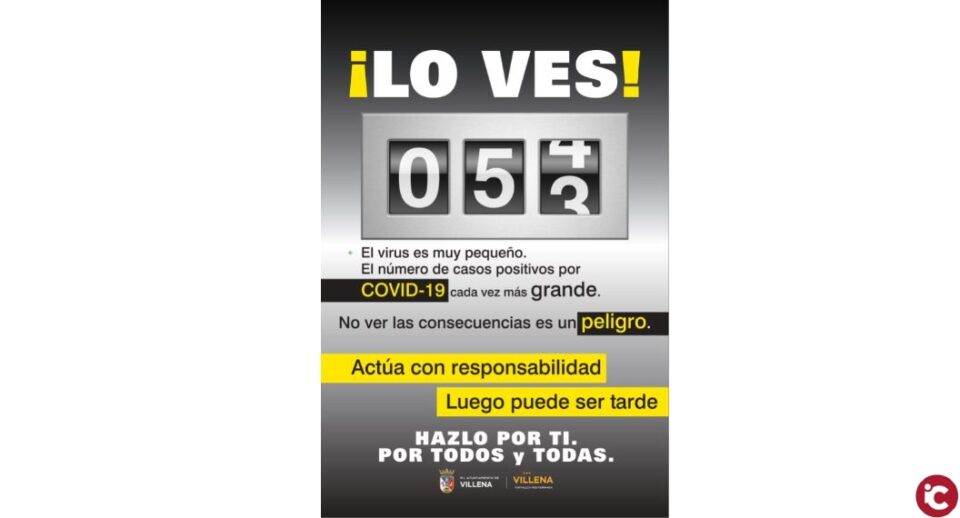 El Ayuntamiento de Villena pone en marcha una nueva campaña de concienciación ciudadana ante el aumento de positivos por Covid-19