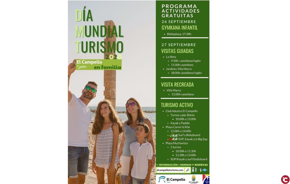 El Campello celebra el Día Internacional del Turismo con actividades culturales y deportivas gratuitas para todas las edades