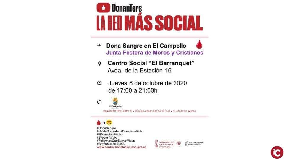 Ayuntamiento y Junta piden a festeros y ciudadanos en general que participen en el maratón de donación de sangre del jueves