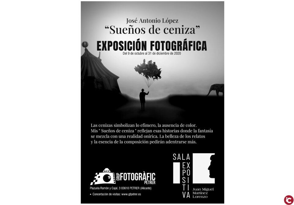 El Grup Fotogràfic de Petrer estrena la nueva sala expositiva Juan Miguel Martínez Lorenzo con la exposición fotográfica "Sueños de Ceniza"