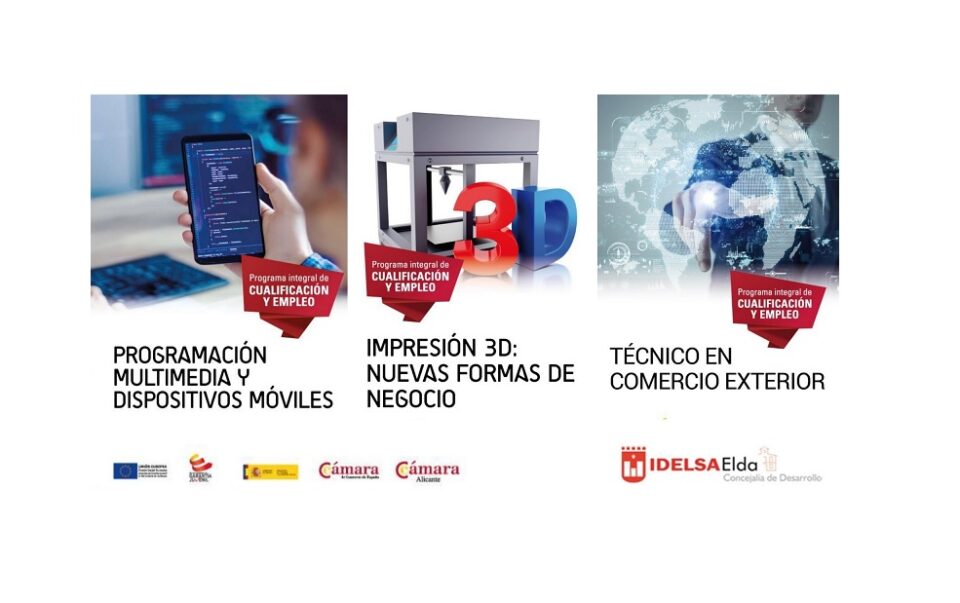 El Ayuntamiento de Elda ofrece tres cursos de formación de la Cámara de Comercio
