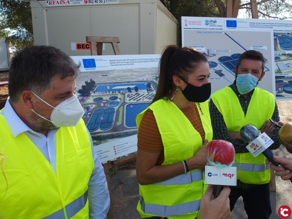 Mollà: La reforma integral de la depuradora de Villena eliminará malos olores y proporcionará agua recuperada de calidad para los regantes
