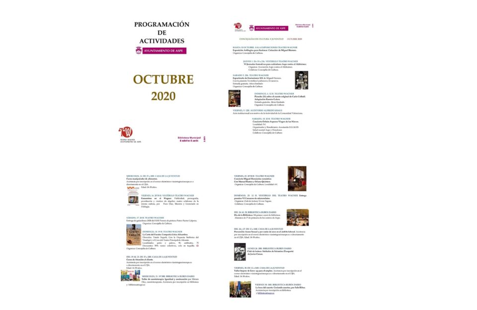 El Ayuntamiento de Aspe apuesta por la Cultura segura