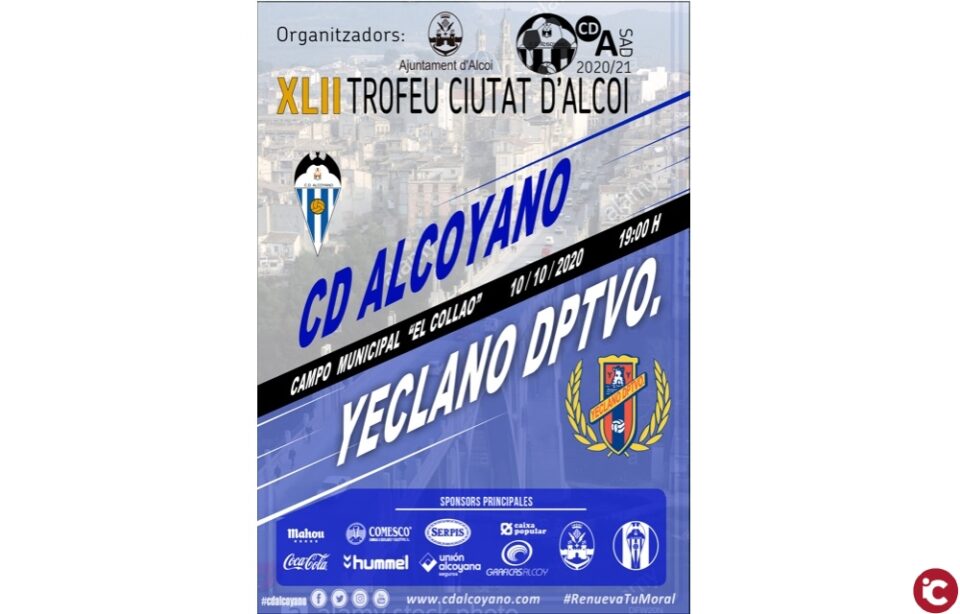 El XLII Trofeu Ciutat dAlcoi de futbol podrà tindre un màxim de 1.000 espectadors en El Collao