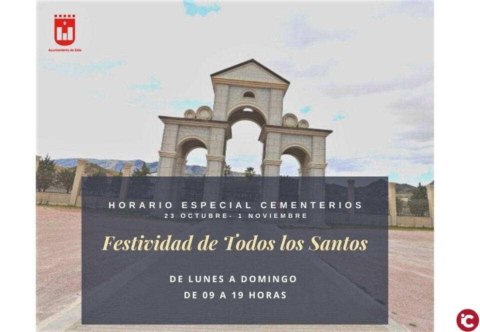 Los cementerios municipales de Elda adaptan su horario y las medidas sanitarias ante la festividad de Todos los Santos