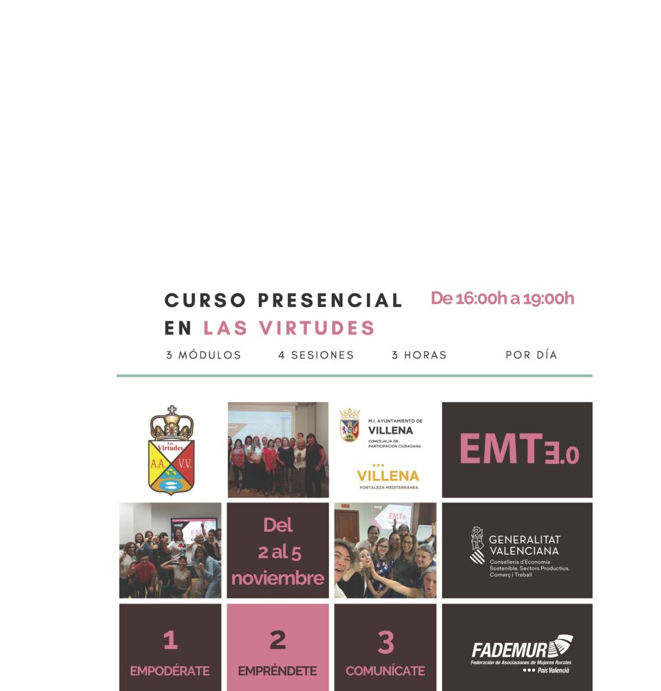 Llega a Las Virtudes el curso de emprendimiento femenino EMTE 3.0
