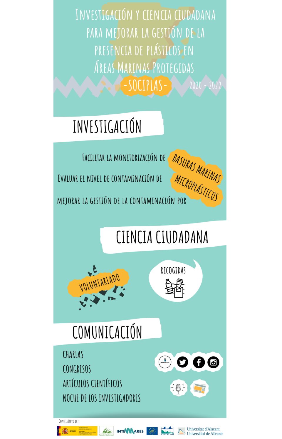 Recollida de fem a la platja dAigua Amarga organitzada per la Universitat dAlacant.