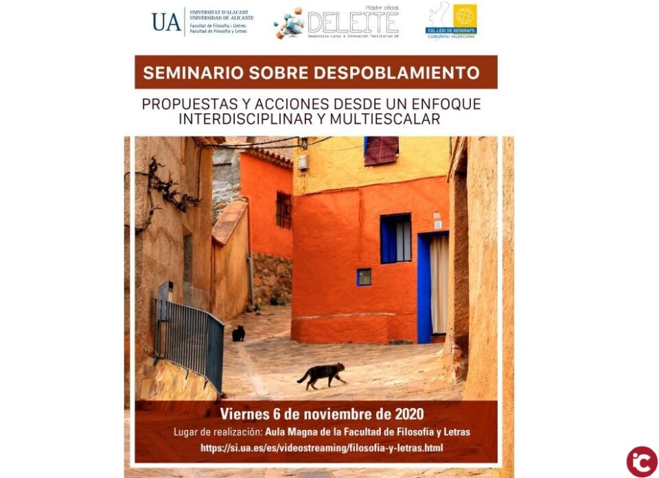 El fenomen de la despoblació protagonitza un seminari de la Càtedra Avant divendres que ve a la Universitat d'Alacant