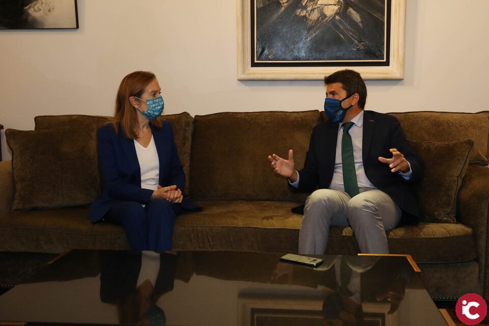 Carlos Mazón y Ana Pastor abordan la situación sanitaria y económica de la provincia en un encuentro en la Diputación