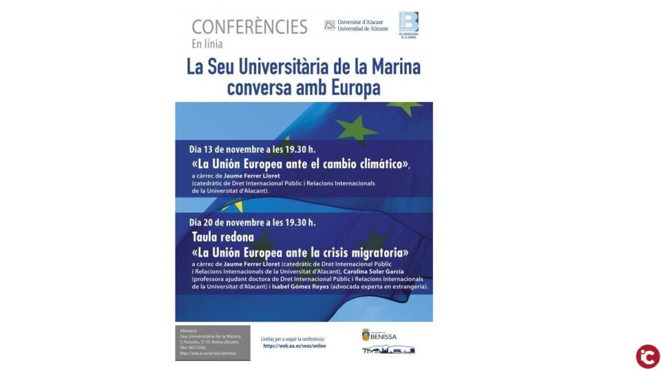 La Seu Universitària de la Marina organitza el cicle "Conversa amb Europa"
