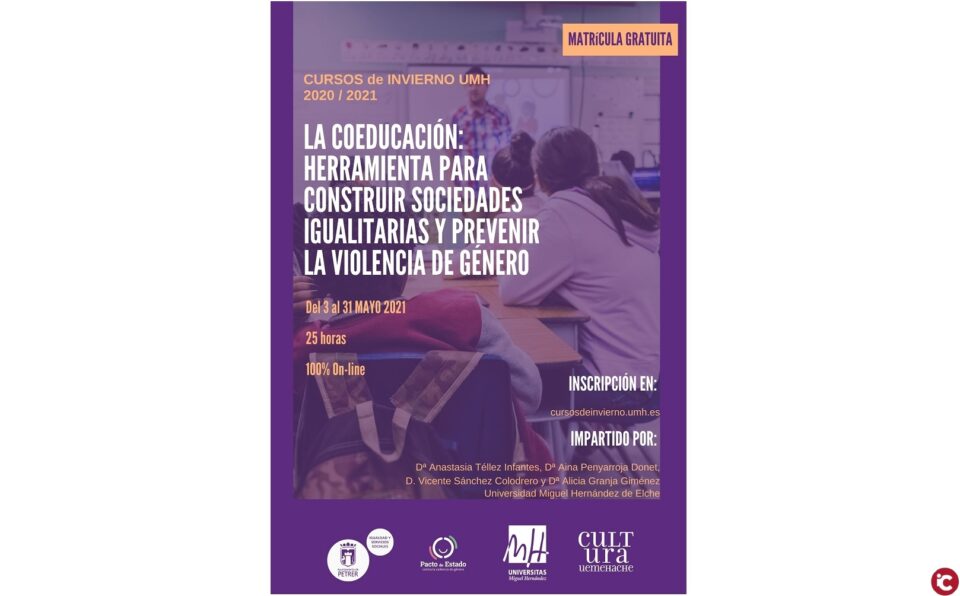 Petrer acoge dos cursos de invierno gratuitos y on-line de la Miguel Hernández