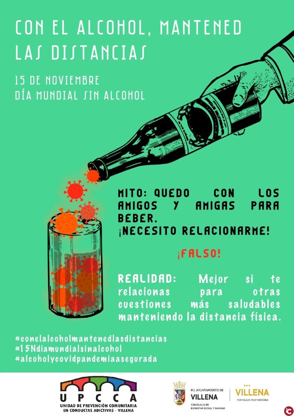 Villena se suma a la campaña contra el alcohol organizadas por las UPCCA de la Comunidad Valenciana