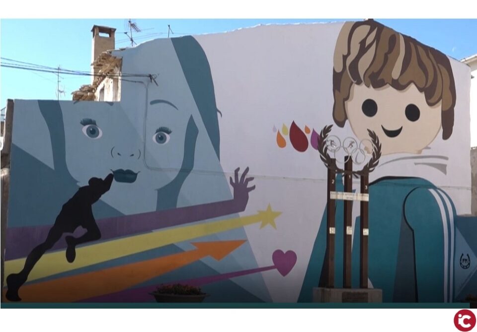 Nou mural a la Plaça dels Jugadors Olímpics dOnil