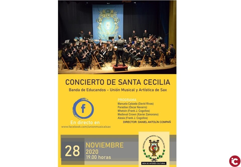 La banda de educandos de la Unión Musical Sax celebra Santa Cecilia