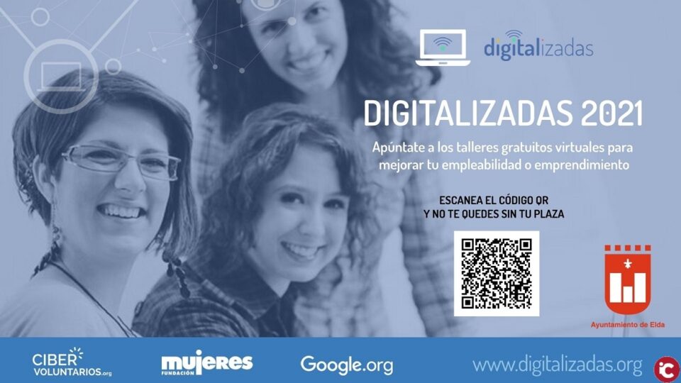 La Concejalía de Igualdad ofrecerá en enero dos talleres online para mejorar las habilidades digitales y el autoempleo femenino en Elda