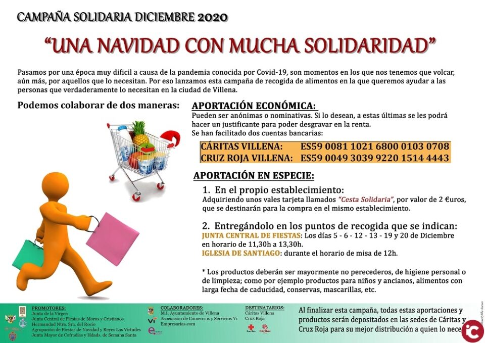 Campaña Solidaria Diciembre 2020: "UNA NAVIDAD CON MUCHA SOLIDARIDAD"