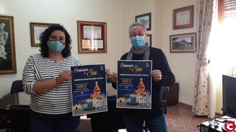 Sax lanza una campaña navideña para incentivar el consumo en el comercio local y sortea 3.000  en vales de compra