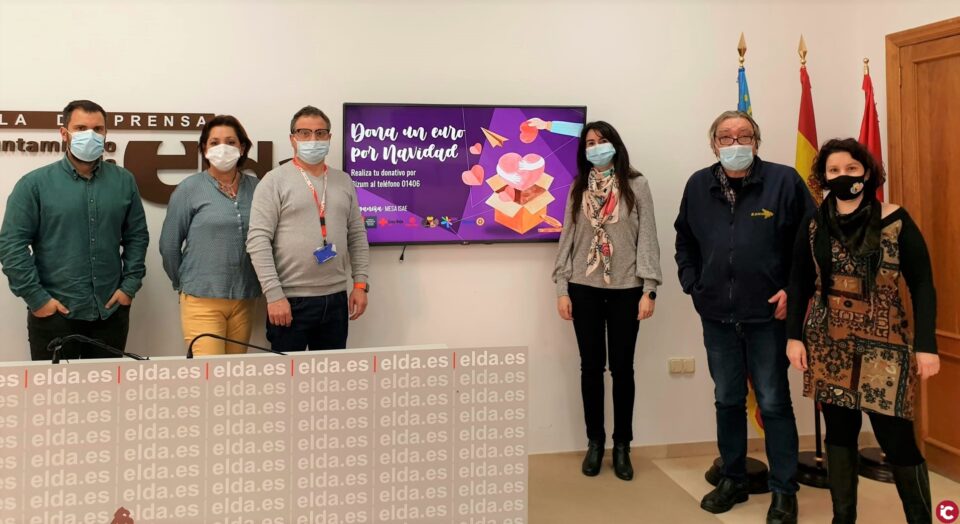 La Mesa ISAE organiza la campaña Dona 1 euro por Navidad para recaudar fondos para las familias de Elda atendidas por las ONG