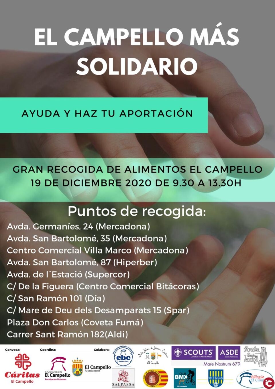 Mañana se celebra la jornada El Campello más solidario para recogida masiva de alimentos
