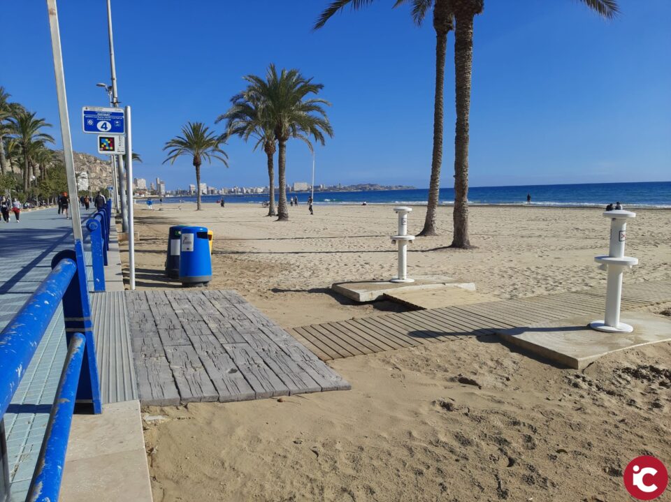 El Patronato de Turismo mejora los accesos peatonales de la playa del Postiguet