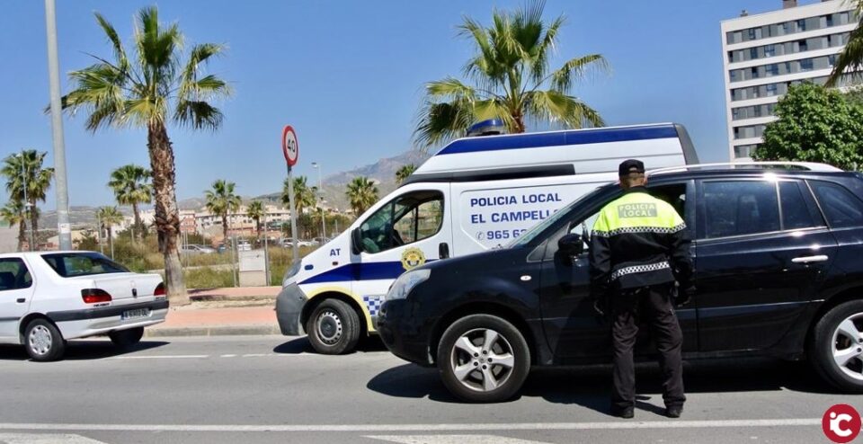 Guardia Civil y Policía Local de El Campello se coordinan para impedir el acceso al municipio de vehículos procedentes de localidades con cierre perimetral especial