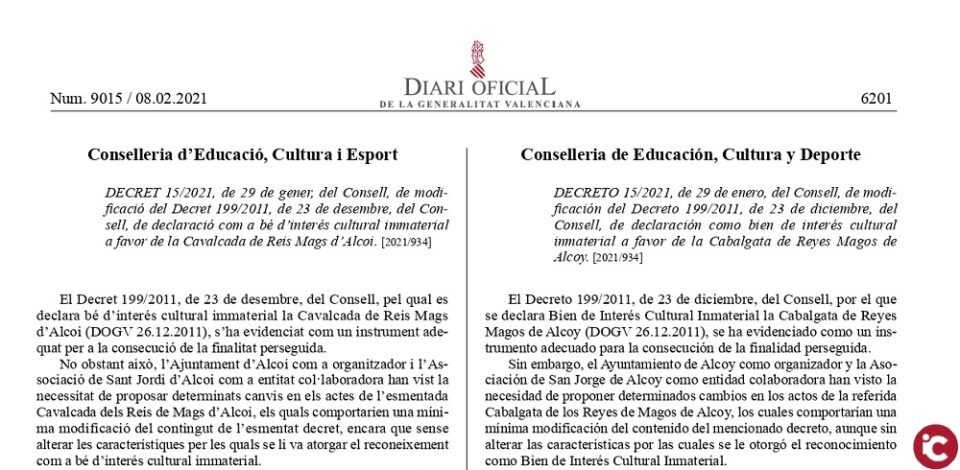 L'Ajuntament i l'Associació de Sant Jordi proposen canvis en el Decret de declaració d ela Cavalcada de Reis Mags com a bé dinterés cultural immaterial