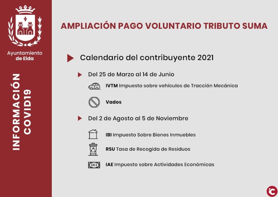 Ampliados los plazos de pago de los impuestos y tributos municipales gestionados por Suma