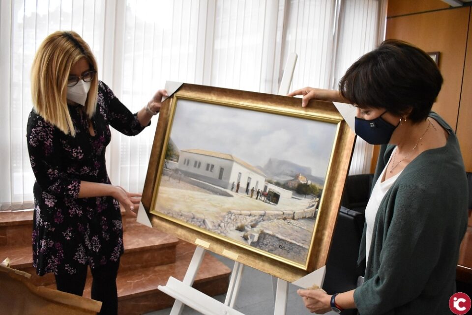 Donan un cuadro del antiguo matadero de Petrer coincidiendo con el 94 aniversario de su inauguración