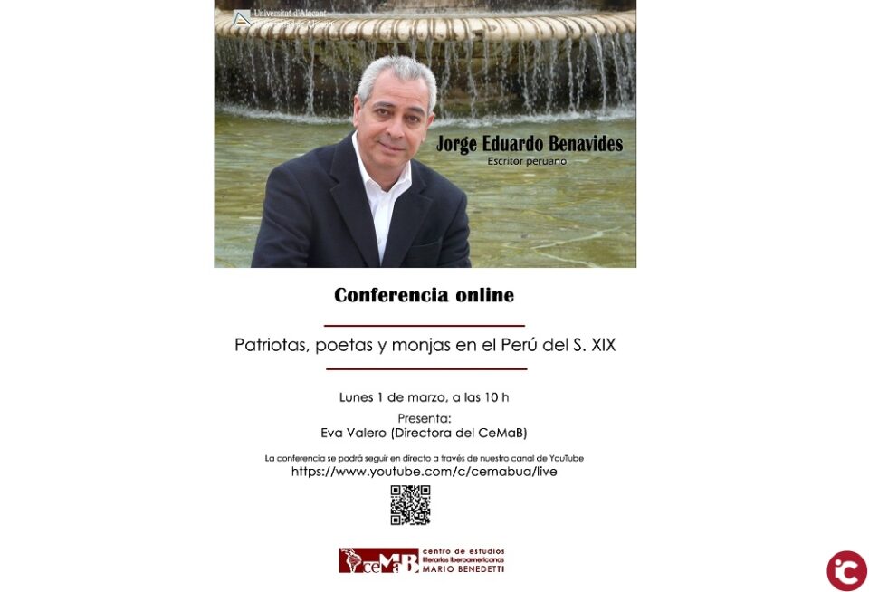 L'escriptor peruà Jorge Eduardo Benavides imparteix una conferència en línia programada pel CeMaB