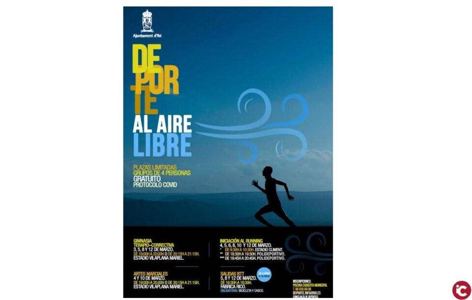 Ibi programa actividades deportivas al aire libre para el mes de marzo
