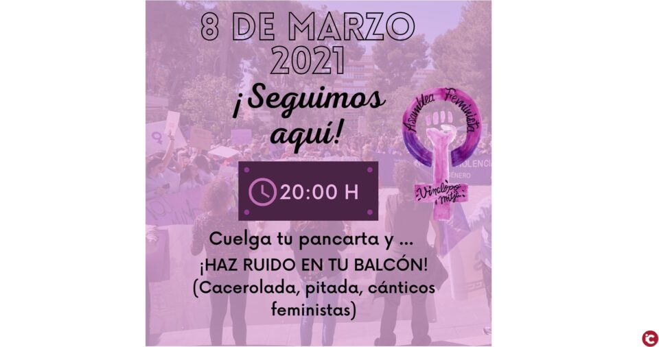 La Asamblea Feminista Vinalopó Mitjà convoca una manifestación desde los balcones para el 8 de marzo