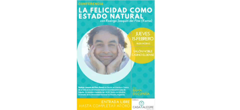 El Casino acoge una charla sobre la felicidad con el prestigioso conferenciante argentino Rama