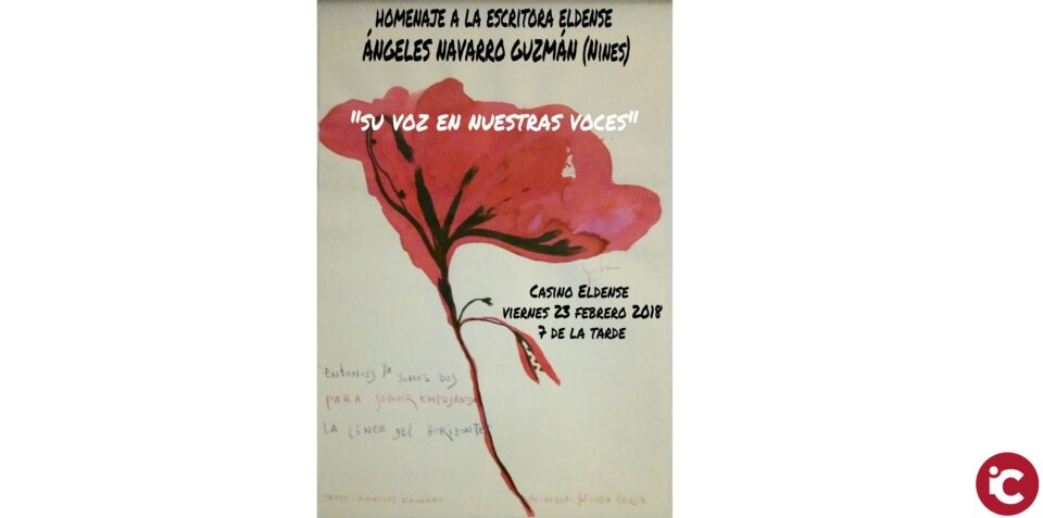 Ya somos dos para seguir empujando la línea del horizonte Homenaje con recital a la escritora Nines en el Casino Eldense