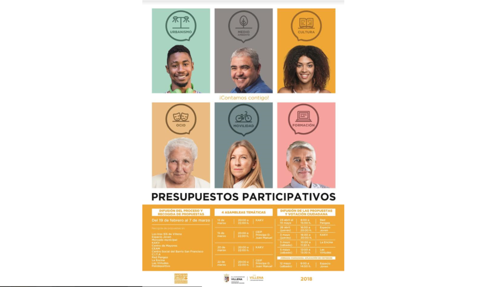 Abierta la presentación de propuestas a los Presupuestos Participativos