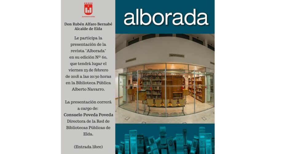 Consuelo Poveda presentará este viernes la nueva edición de la Revista Alborada