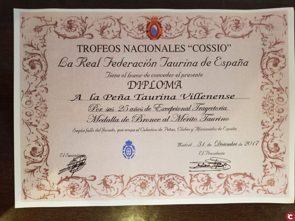 Medalla al merito taurino